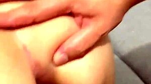 Latina Wife's First Anal Sex on Webcam with Hairless Amateur Couple