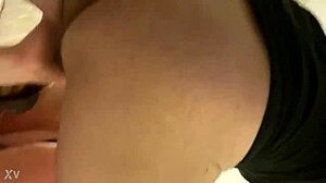 Krystalclearnj demonstrates deep throat technique with a large object