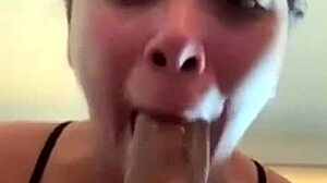 Watch this sloppy blowjob on a monster cock, amateurs style.