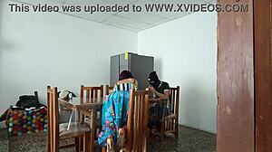 Sinful maid teases with her pretty pussy spread