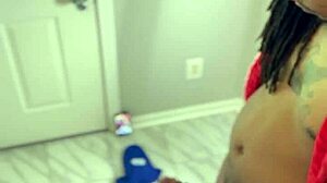 The slut is working as a postal worker and she loves her job