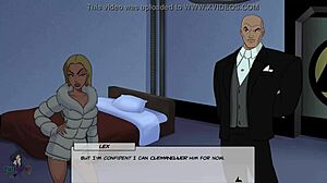 Livewire in catsuit sucks cock in DC comics cosplay