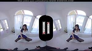 Gamer girl in bioshock cosplay gives rough blowjob uncensored in vr