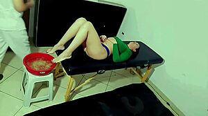 Delicious massage from a cunning masseuse, turning intimate