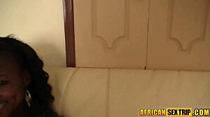Sexy ebony likes a big caucasian dick deep in her black pussy
