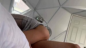 The latina beauty enjoys her lover's deep thrusts with toys