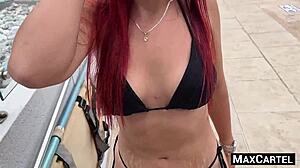 Oiled Colombian Latina Babe with Huge Big Ass in Bikini Amateurs