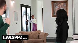 Swappz Steamy Swap Porn - Alluring Stepdaughters Seduce Stepfathers With Spanking and Shaved Pussy Play