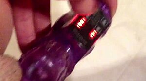 little friend lends hand to pussy with dildo, cum happens