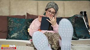 Fakehub Horny GILF Clears Cobwebs to Ride Huge Monster Cock in Wild Parody