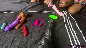 Lesbians with huge sex toys get intensely fucked by Rome Major at the party