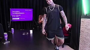 two brunettes strip him after oral sex tips