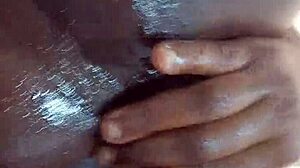 Curvy ebony woman experiences double penetration. Massive squirt and jizz load follows