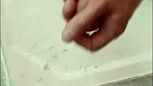 Muscular Blonde Bodybuilder Showers Her Cock Intensely