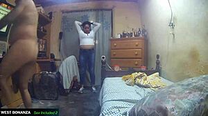 Cum in Mouth Blowjob Action with Mexican Amateur! She Sucks Hot Load Deep in Bedroom Scene.