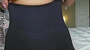 superhot teacher scarlet performs a seductive strip tease