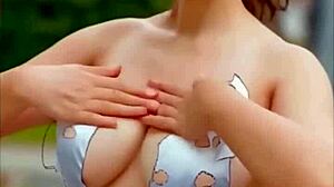 female warrior's costume gets destroyed in bikini 😱