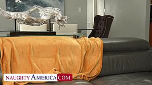 Horny Serena Nails Her Friends Brother On His Couch