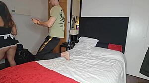 My Heart Races as Sexy Maid in Outfit Sucks and Rides