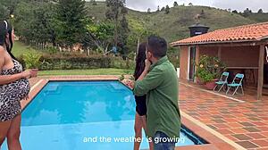 pregnant milf allison sweet fucks clients in quickie to secure sale, starting with blowjob and doggystyle