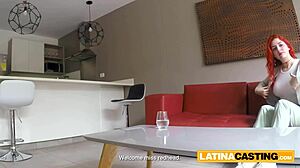 busty redhead teen strips and gets fucked at casting call