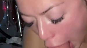 Wow! Sexy Misha Maver gags on monster cock in wet blowjob!