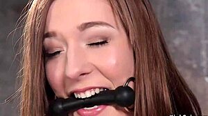 babe with clamped tongue gets roughly fucked