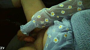 Girl enjoys using dildo in public