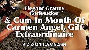 Hey, wanna see this elegant granny suck cock like a pro?