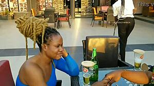 HonryBlack Porn1: Ebony Goddess Meets Naija Star for Bar Fun