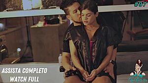 Suzy, the beautiful brunette bodybuilder, moans softly during her intense squirting massage.