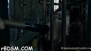 Gagged bondman tied up for sloppy vibrator gratification