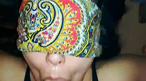 Tied Up Girlfriend Watches Xvideos While Masturbating with Monster Cock