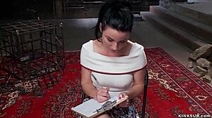 Tied Busty Slut Is Gangbang Fucked