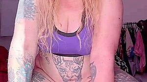 Hairy Pussy Rides Huge Monster Dildo To Orgasm