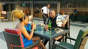 HonryBlack Porn1: Ebony Goddess Meets Naija Star for Bar Fun