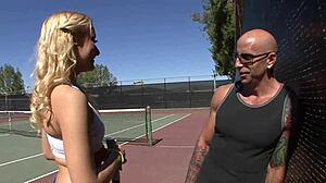 tattooed nurse brooke haven swallows cum after fuck