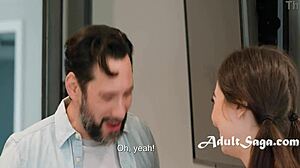 Slumber Party Cutie Catches Stepdad Fapping