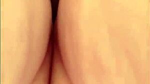 Following a fat Latina mommy bent over in the street, exposing her big ass