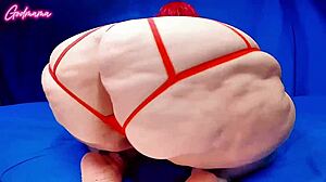 Fat BBW Mommy Shakes and Spreads Booty for Pussy Fart Fetish