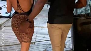 Married Woman Takes BBC Creampie in Public