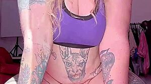 Hairy Pussy Rides Huge Monster Dildo To Orgasm