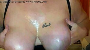 milf teasing huge tits homemade