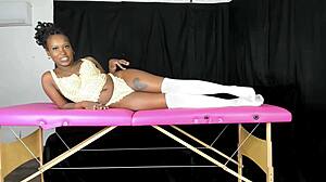 Modeling Lace Vintage Lingerie with Ebony Curves