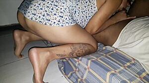 Neighborhood teen housewife begs for cum inside her pussy during hot sex