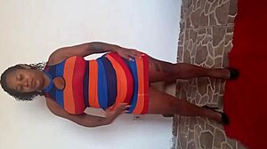 my husband finally put his big cock in my ebony ass after the anal show.