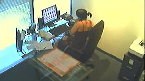 Office Slut Caught Masturbating on Hidden Cam