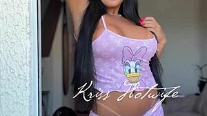 Your naked neighbor dances seductively at the fan club.