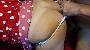 Huge ass wife, Karina, deserves this rough treatment. Lucas, watch and learn!
