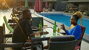 honryblack porn1 - ebony goddess hooks up with naija star for exclusive bar thrill